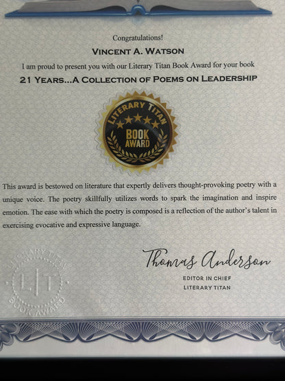 21 Years…A Collection of Poems on Leadership